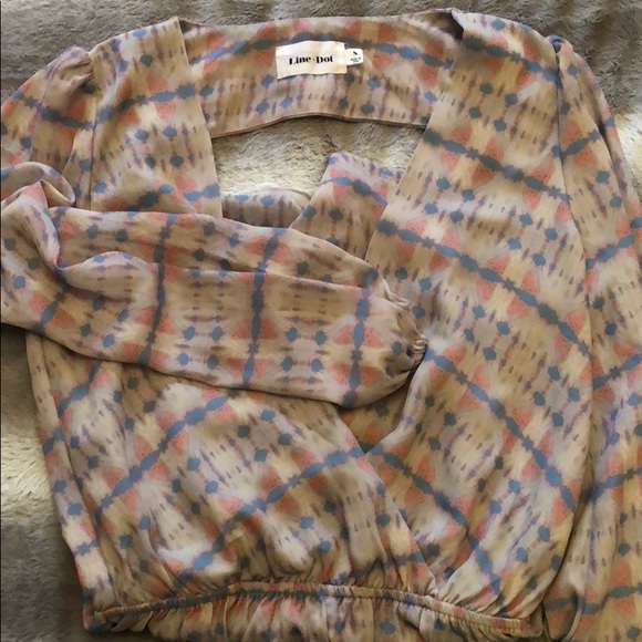 Line + Dot Ruffled Romper Small - Picture 3 of 3